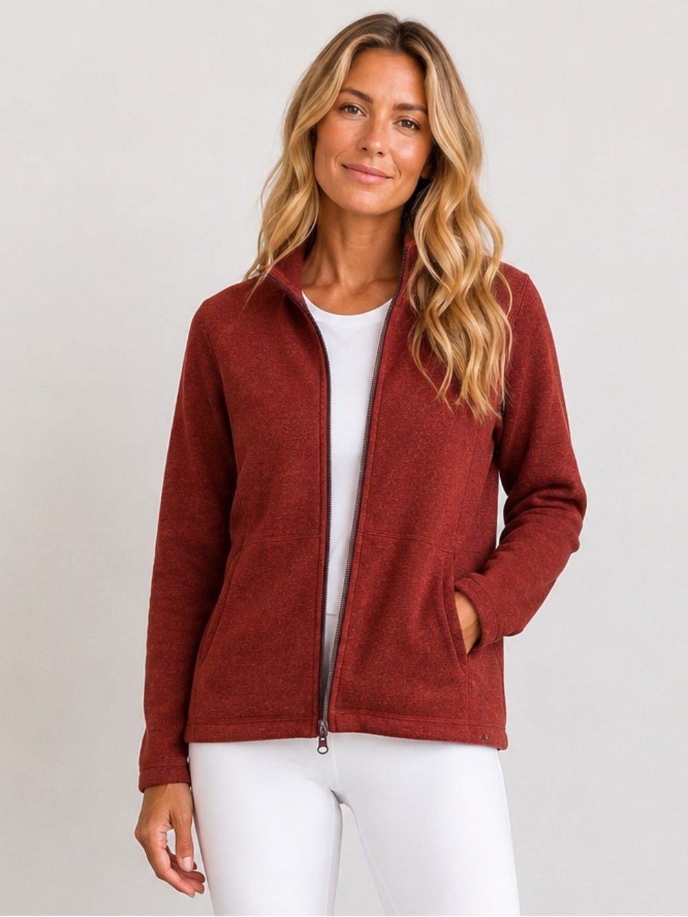 Royal Robbins Rust Full Zip Outdoor Jacket Sweater Fleece L
